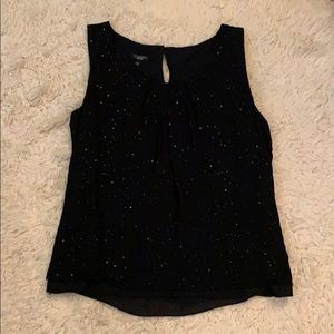 Black sequined tank top